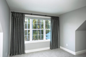 bedroom windows with curtains in Knoxville Tennessee